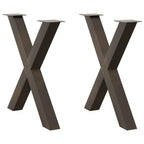 Eettafelpoten X-Vormig 70X(72-73) Cm Staal Naturel