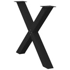 Eettafelpoten X-Vormig 90X(72-73) Cm Staal Zwart