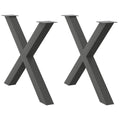 Eettafelpoten X-Vormig 90X(72-73) Cm Staal Antraciet