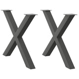 Eettafelpoten X-Vormig 90X(72-73) Cm Staal Antraciet