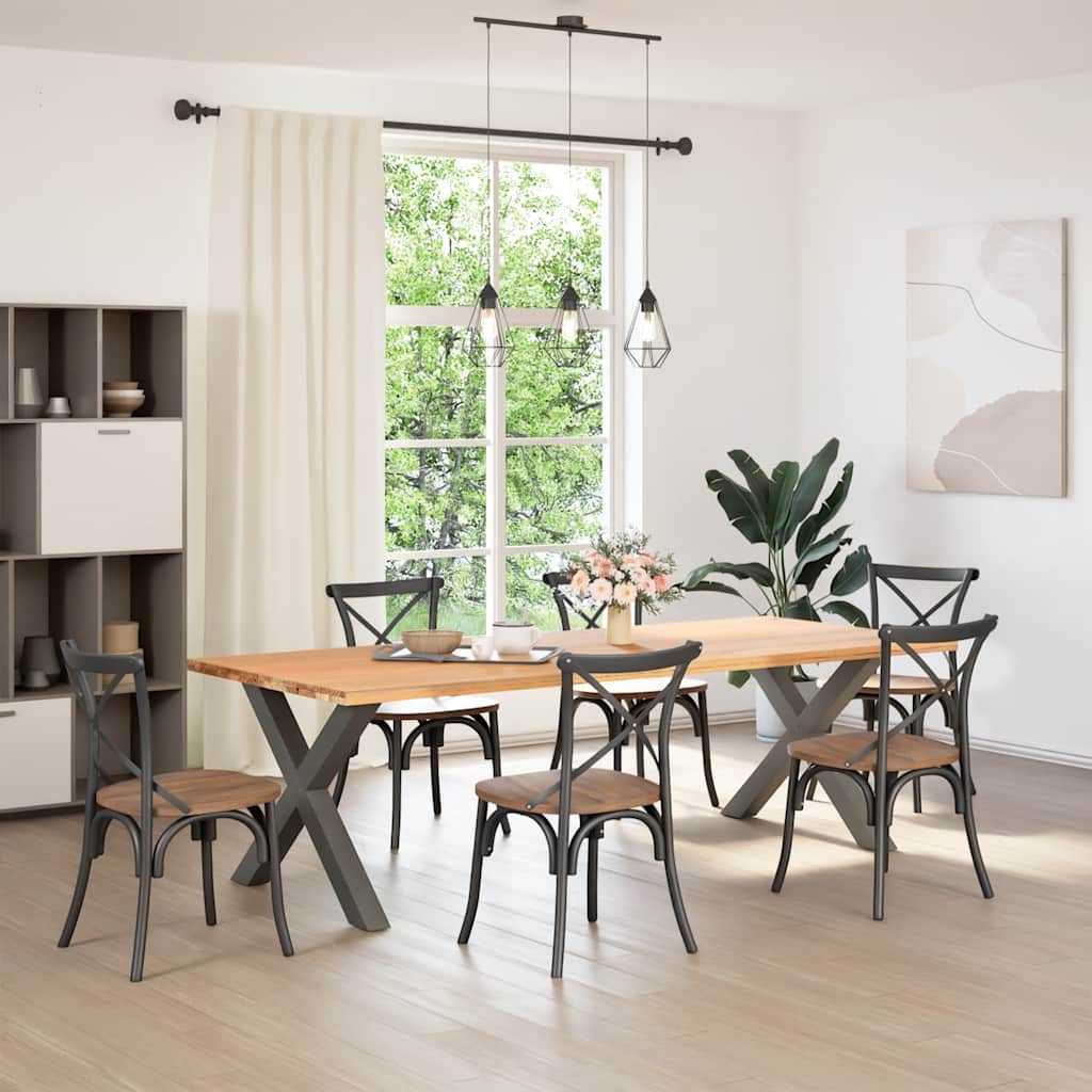 Eettafelpoten X-Vormig 90X(72-73) Cm Staal Antraciet