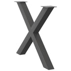 Eettafelpoten X-Vormig 90X(72-73) Cm Staal Antraciet