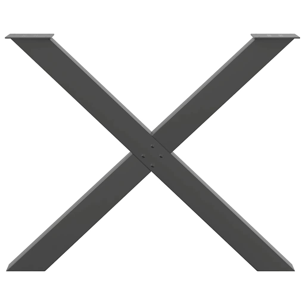 Eettafelpoten X-Vormig 90X(72-73) Cm Staal Antraciet