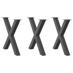 Eettafelpoten X-Vormig 90X(72-73) Cm Staal Antraciet