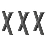 Eettafelpoten X-Vormig 90X(72-73) Cm Staal Antraciet