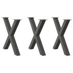 Eettafelpoten X-Vormig 90X(72-73) Cm Staal Antraciet