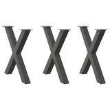 Eettafelpoten X-Vormig 90X(72-73) Cm Staal Antraciet