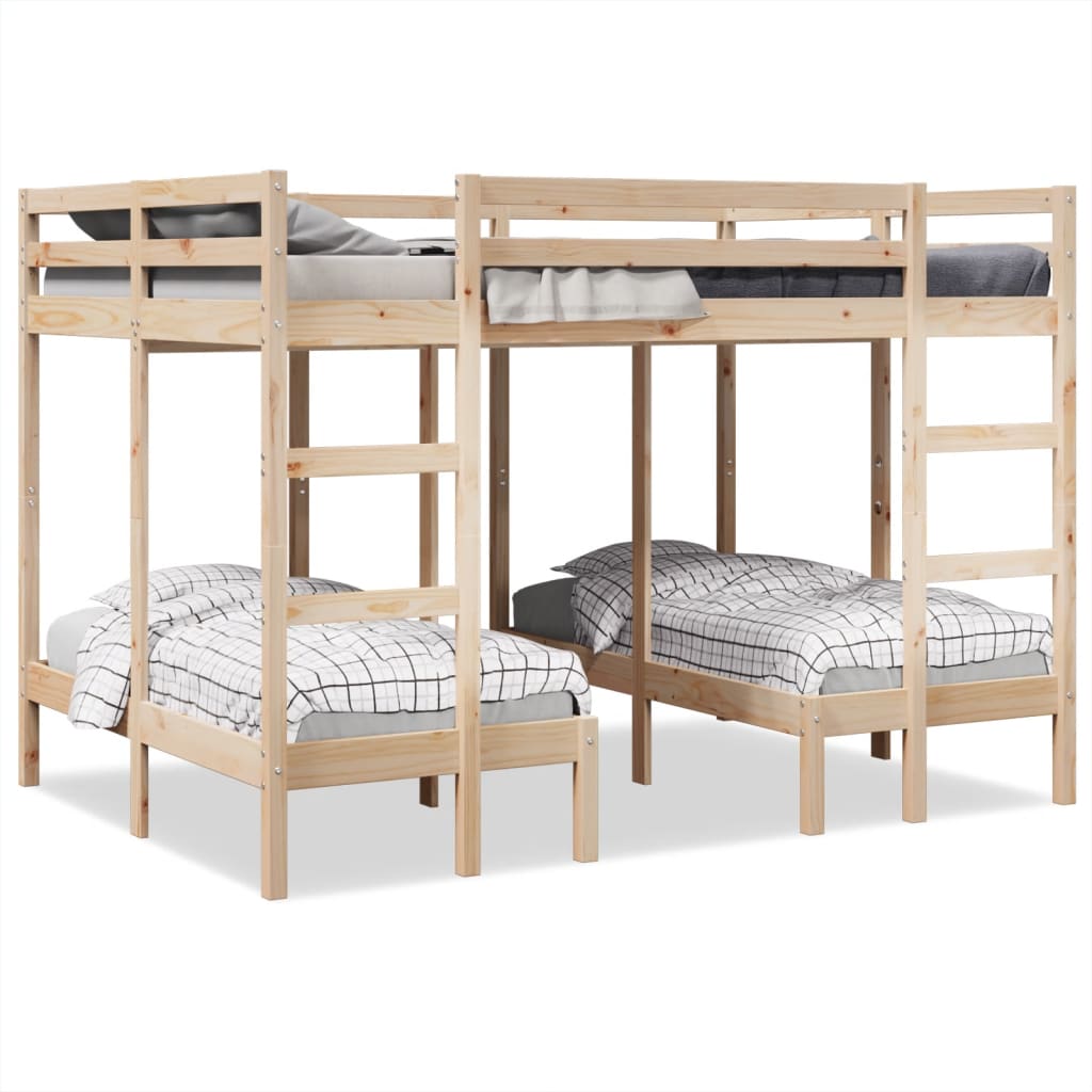 Stapelbed 3-Voudig Grenenhout