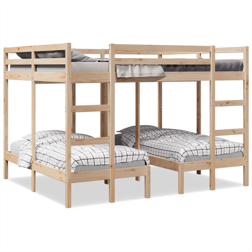 Stapelbed 3-Voudig Grenenhout