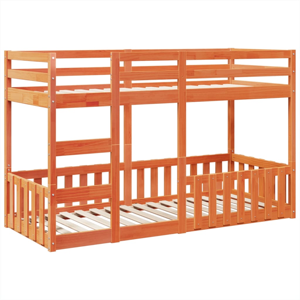 Stapelbed Massief Grenenhout Wasbruin 90X190 Cm
