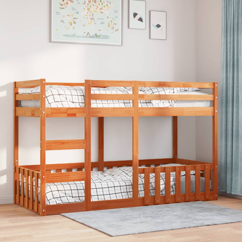 Stapelbed Massief Grenenhout Wasbruin 90X190 Cm