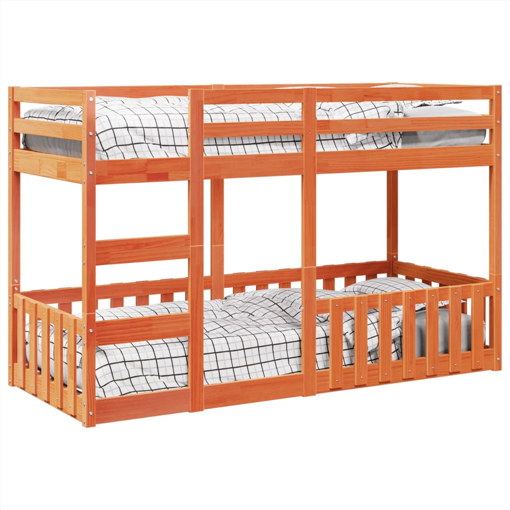 Stapelbed Massief Grenenhout Wasbruin 90X190 Cm