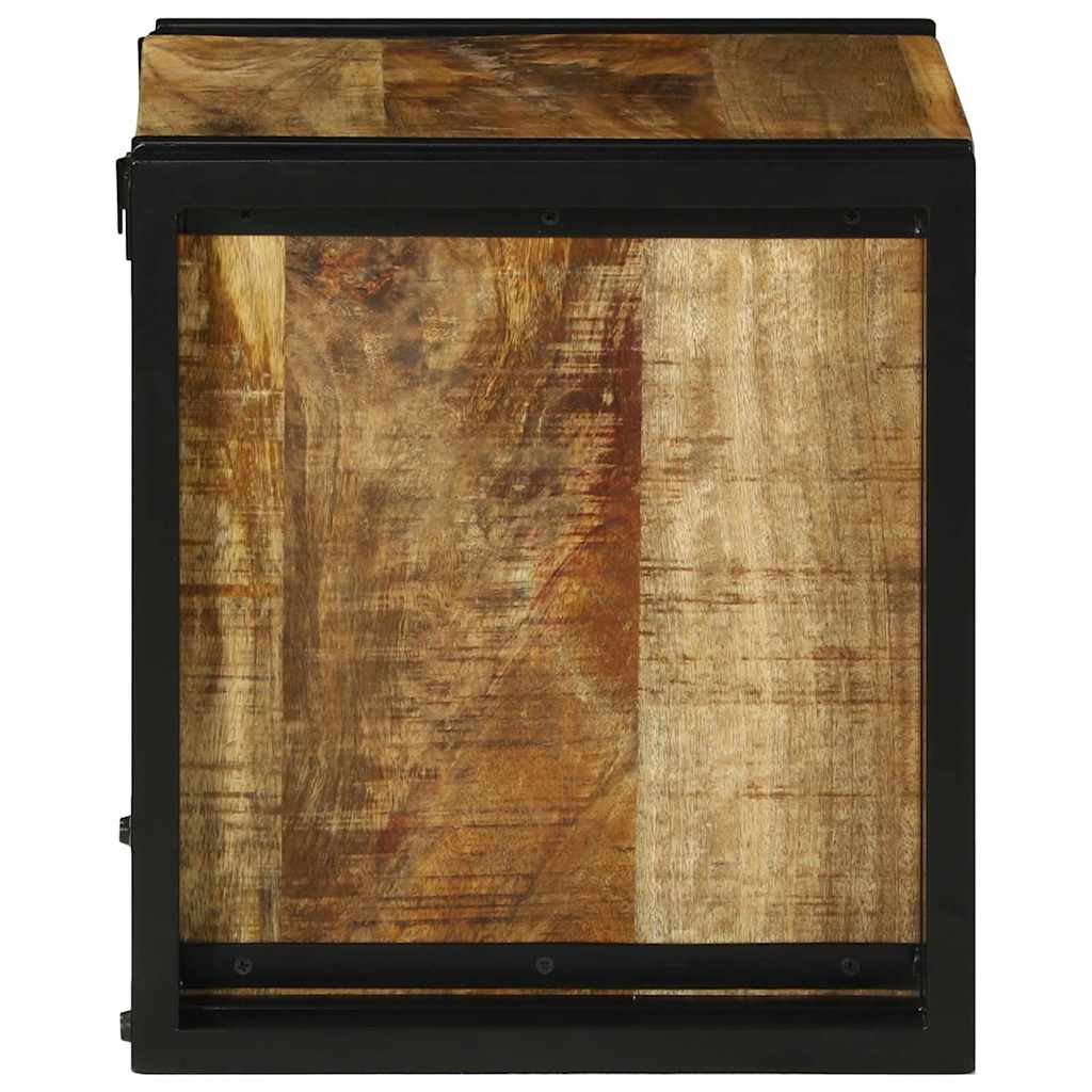 Wijnrek Bruin En Zwart 35 X 35 X 39 Cm Massief Mango Hout