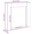 Haardombouw 100X20X100 Cm Bewerkt Hout