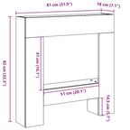 Haardombouw 81X18X82 Cm Bewerkt Hout
