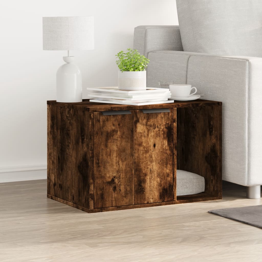Kattenbakkast Bewerkt Hout Kleurig
