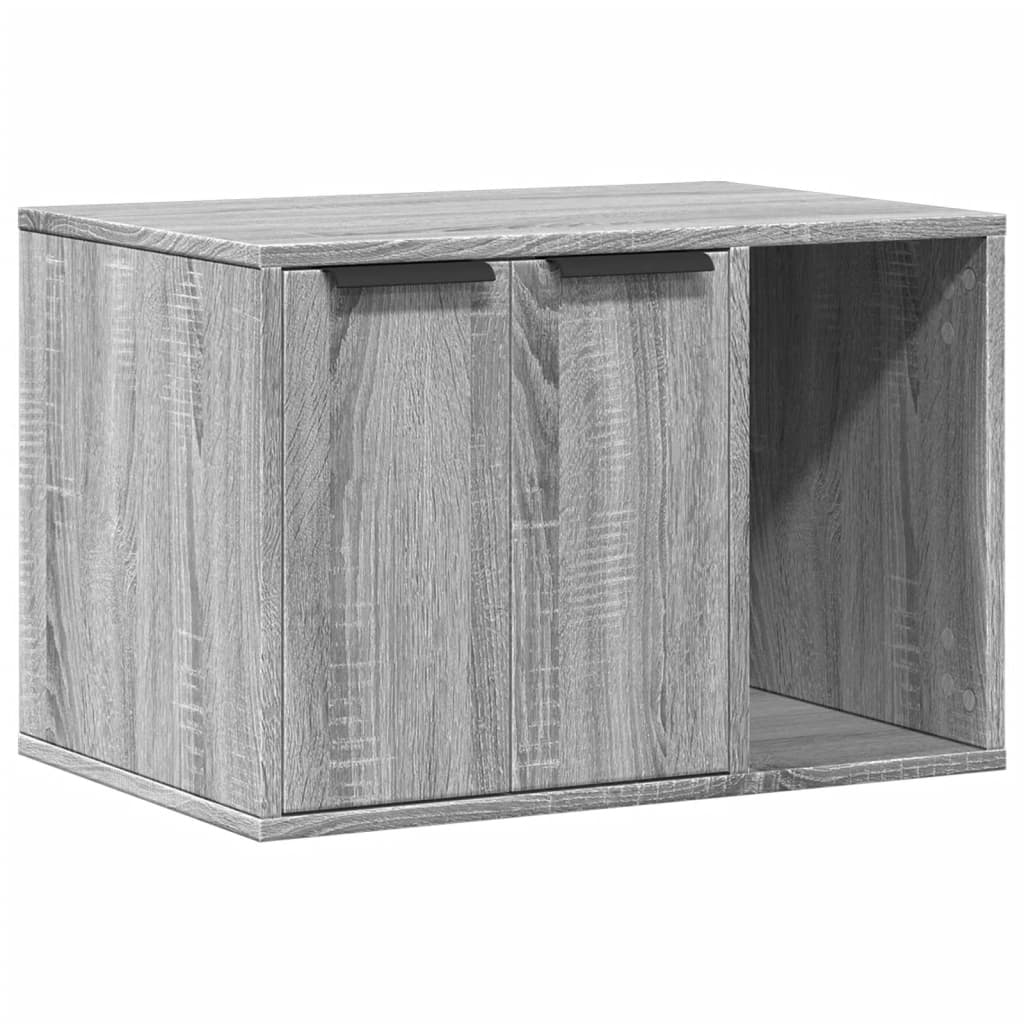 Kattenbakkast Bewerkt Hout Eikenkleur