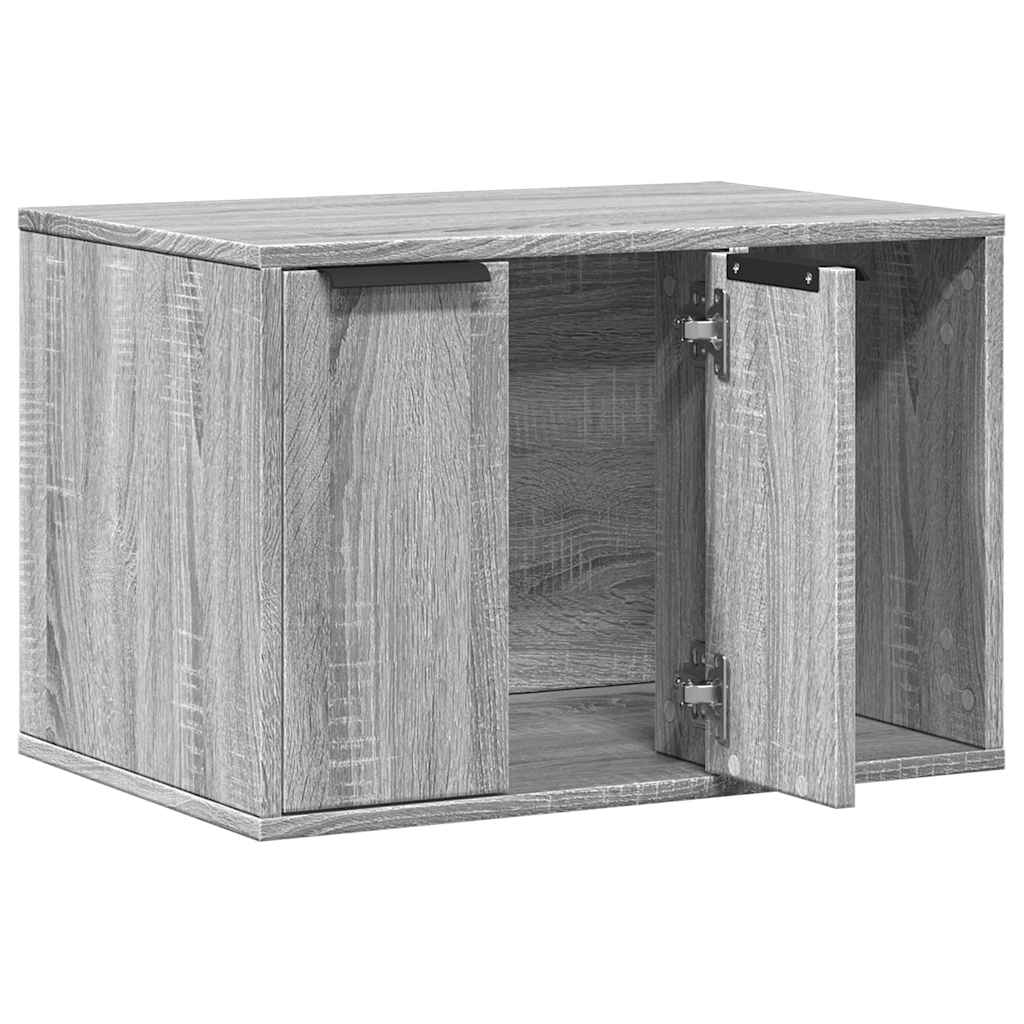 Kattenbakkast Bewerkt Hout Eikenkleur