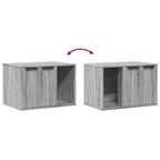 Kattenbakkast Bewerkt Hout Eikenkleur