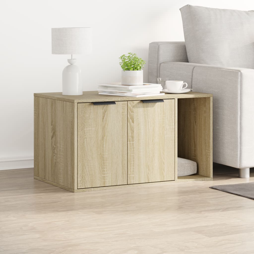 Kattenbakkast Bewerkt Hout Kleurig