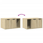 Kattenbakkast Bewerkt Hout Kleurig