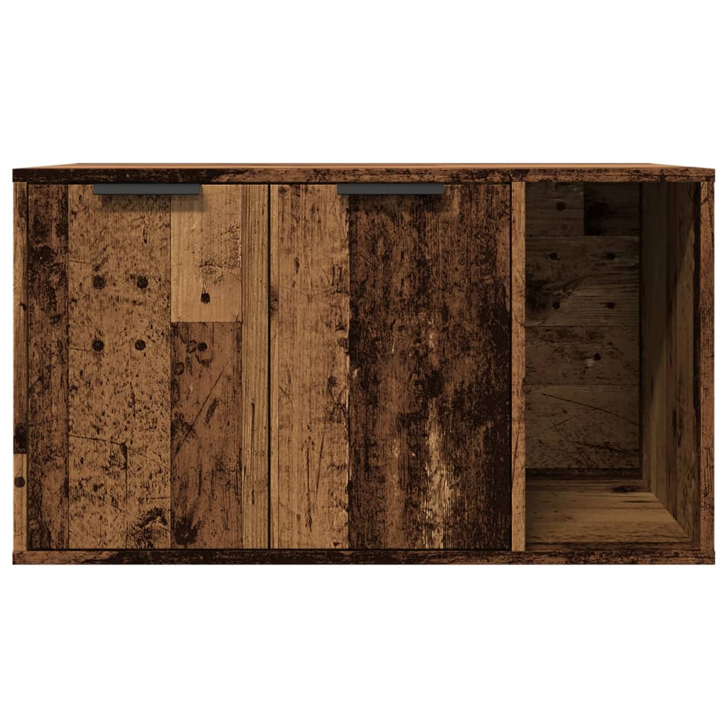 Kattenbakkast Bewerkt Hout Kleurig