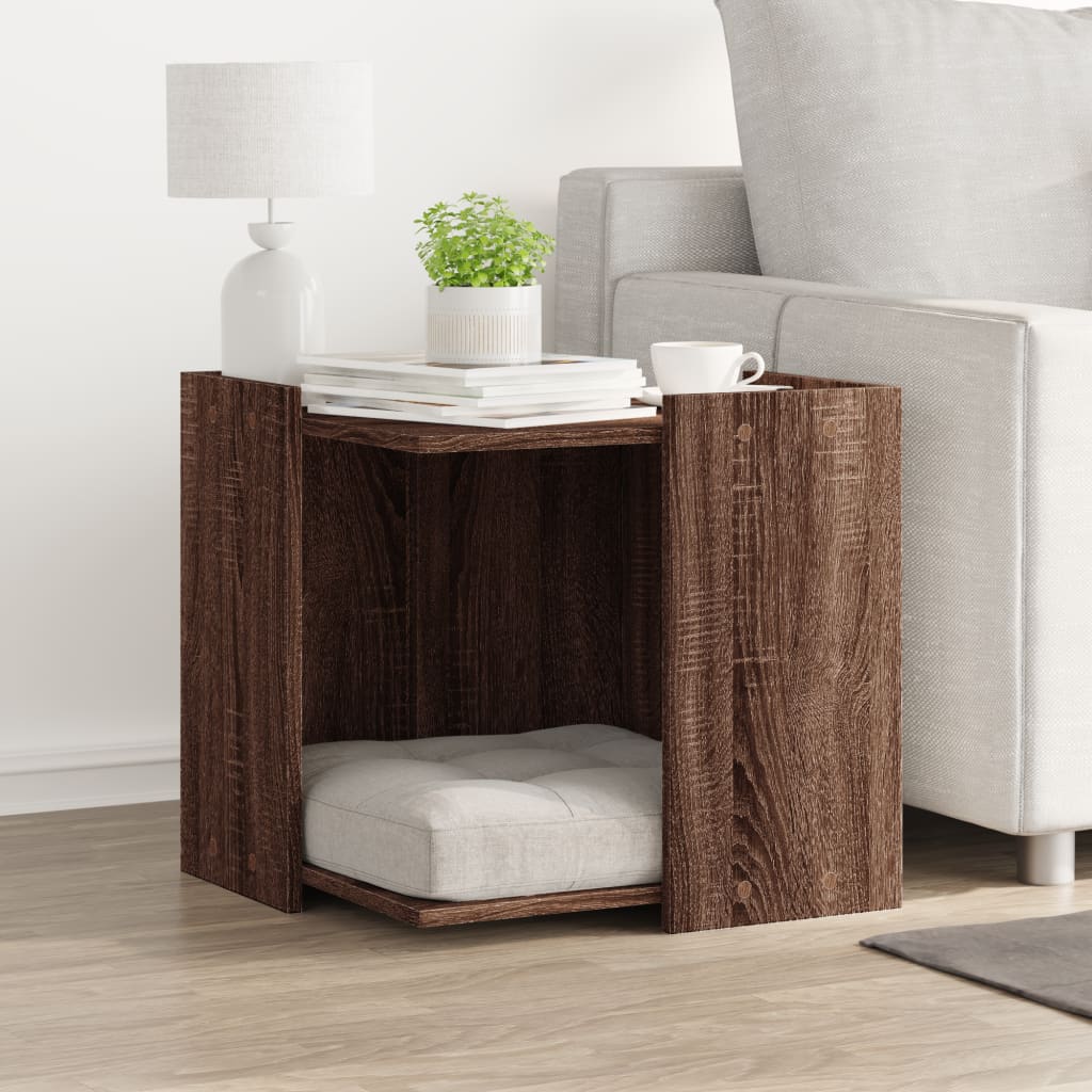 Kattenbakkast Bewerkt Hout Kleurig