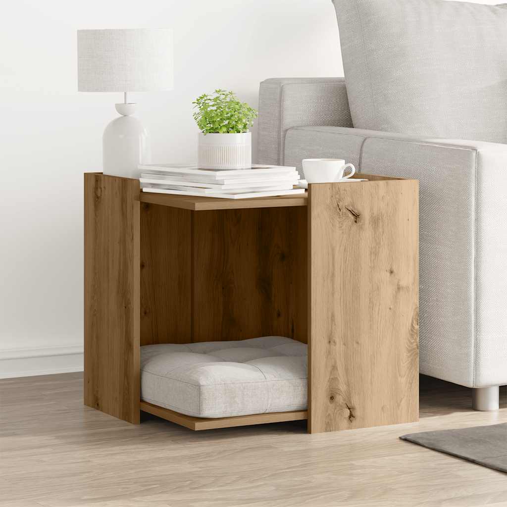 Kattenbakkast Bewerkt Hout Kleurig
