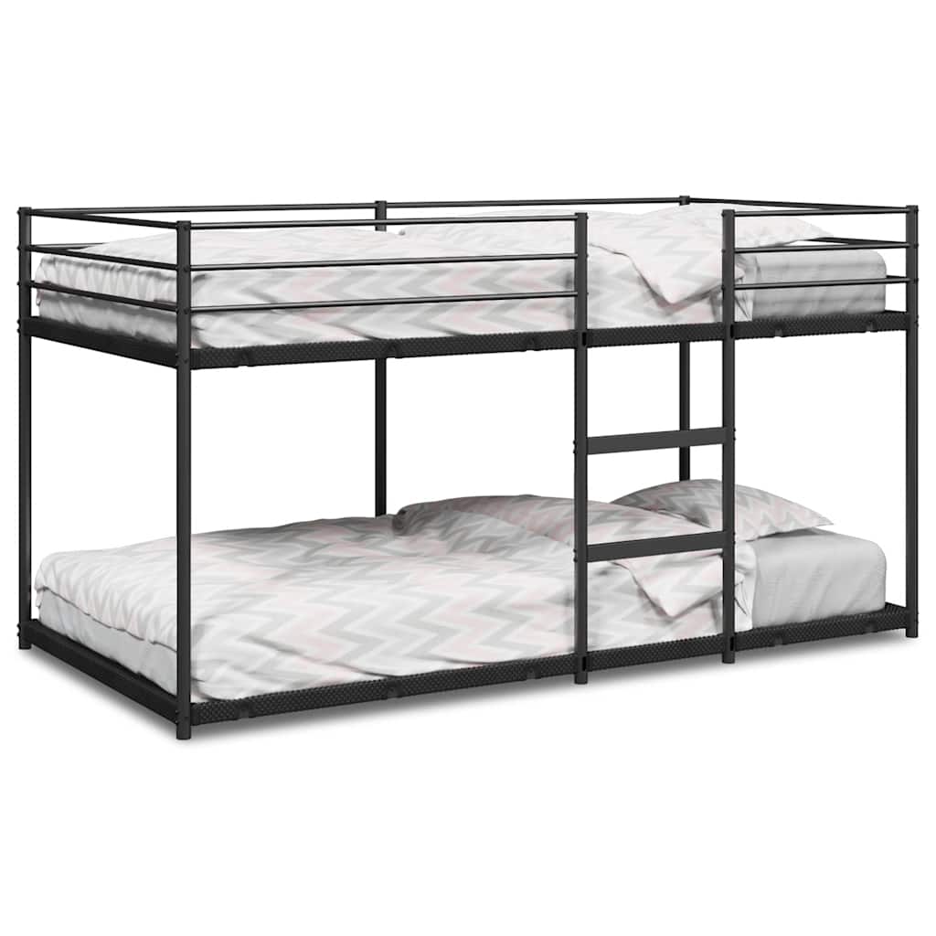 Stapelbed Zonder Matras Staal Zwart