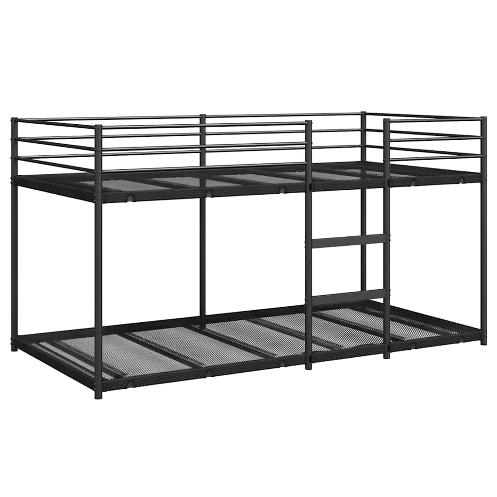 Stapelbed Zonder Matras Staal Zwart