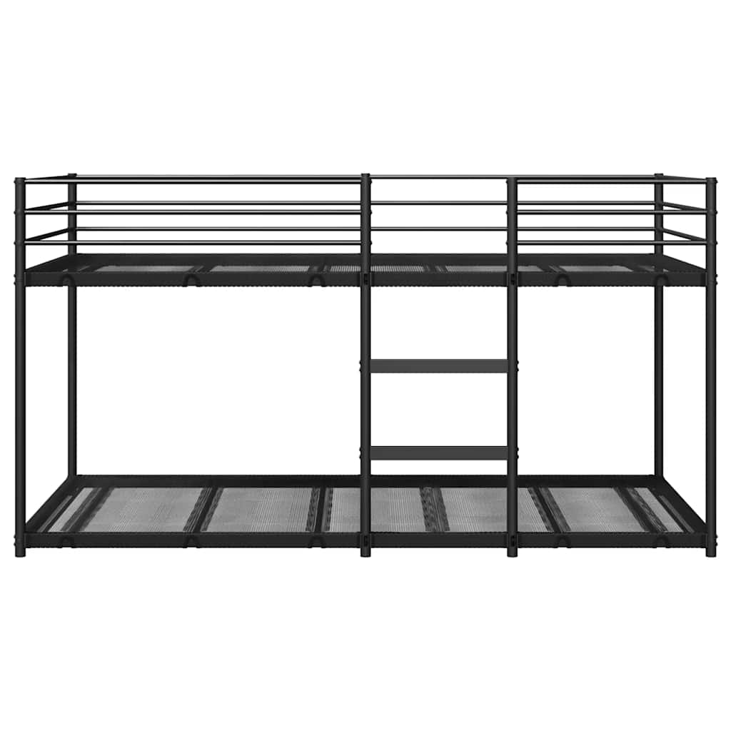 Stapelbed Zonder Matras Staal Zwart