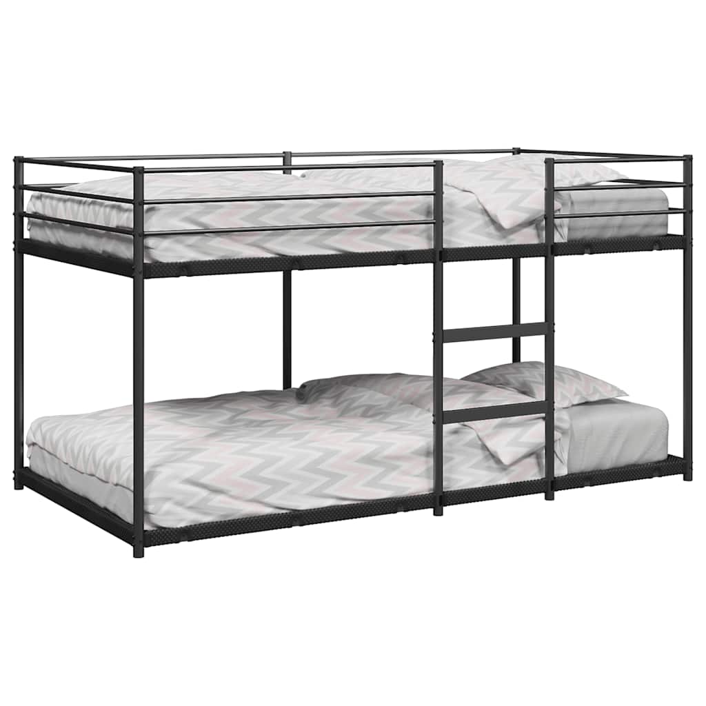 Stapelbed Zonder Matras Staal Zwart