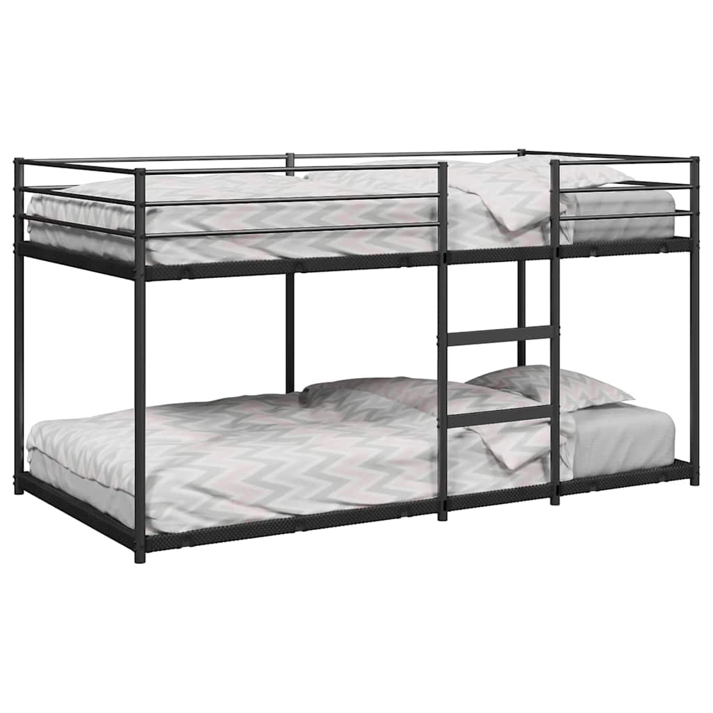 Stapelbed Zonder Matras Staal Zwart
