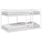 Stapelbed Zonder Matras Staal Wit