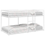 Stapelbed Zonder Matras Staal Wit