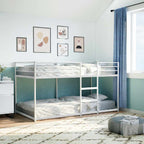 Stapelbed Zonder Matras Staal Wit
