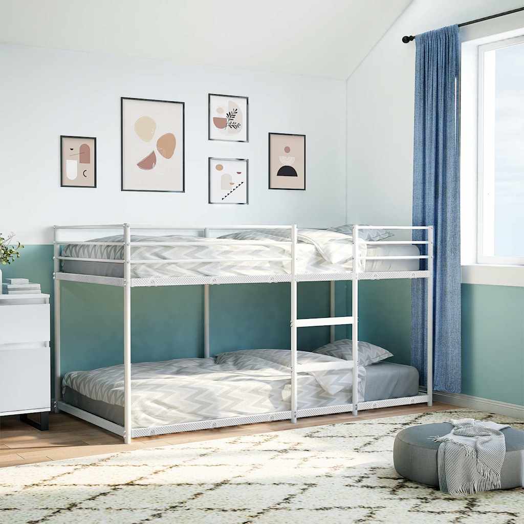 Stapelbed Zonder Matras Staal Wit