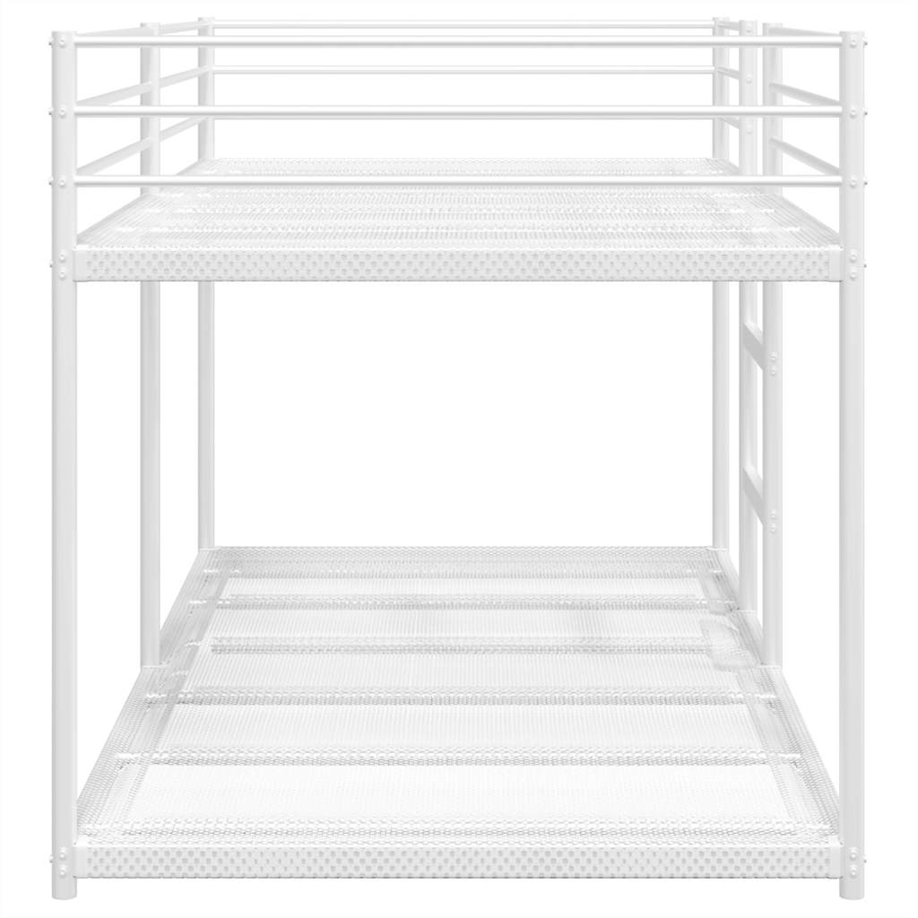 Stapelbed Zonder Matras Staal Wit