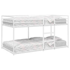Stapelbed Zonder Matras Staal Wit