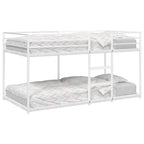 Stapelbed Zonder Matras Staal Wit