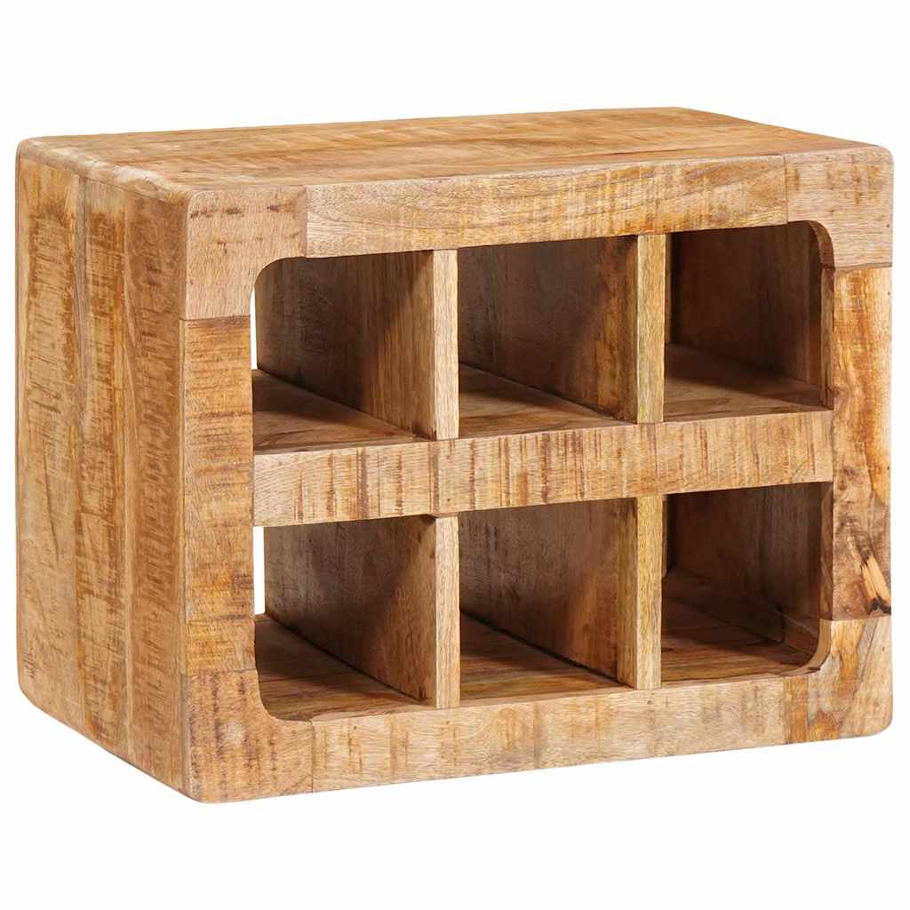 Wijnrek Met Opslag Bruin 44 X 30 X 35 Cm Massief Mango Hout