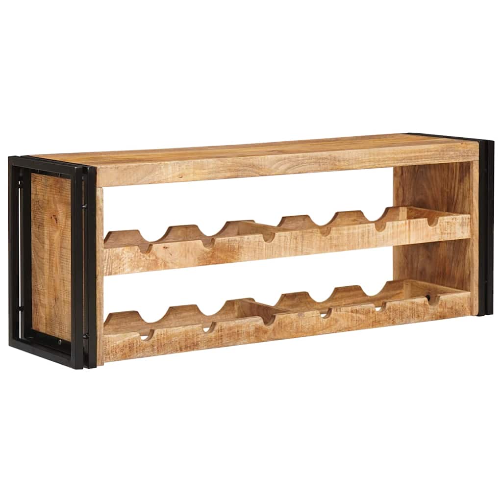 Wijnrek Bruin 100 X 45 X 33 Cm Massief Ruw Mango Hout