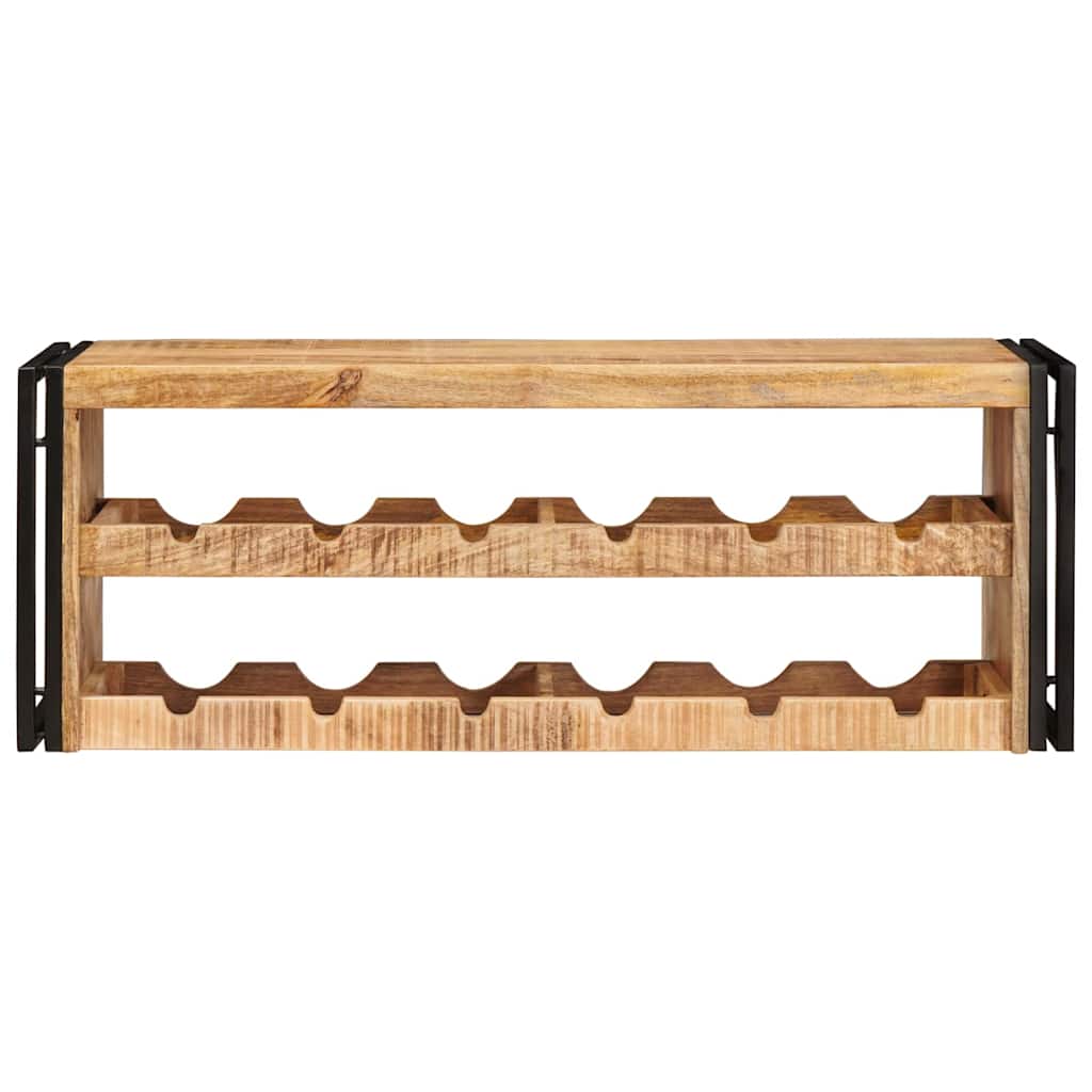 Wijnrek Bruin 100 X 45 X 33 Cm Massief Ruw Mango Hout