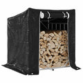 Haardhoutrek Met Regenhoes 100,5X80,5X110,5 Cm Staal
