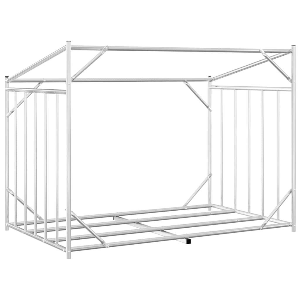 Haardhoutrek Met Regenhoes 150,5X100,5X110,5 Cm Staal