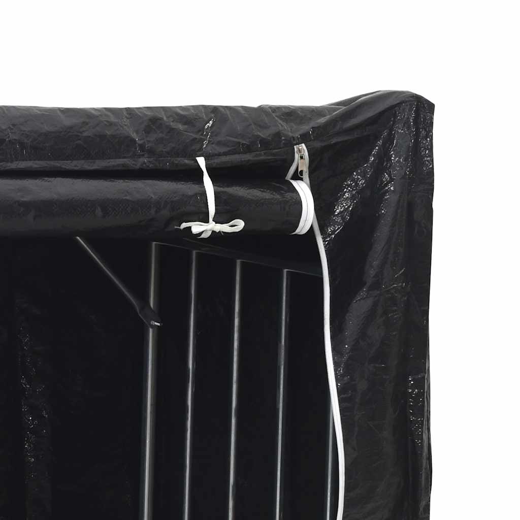 Haardhoutrek Met Regenhoes 150,5X100,5X110,5 Cm Staal