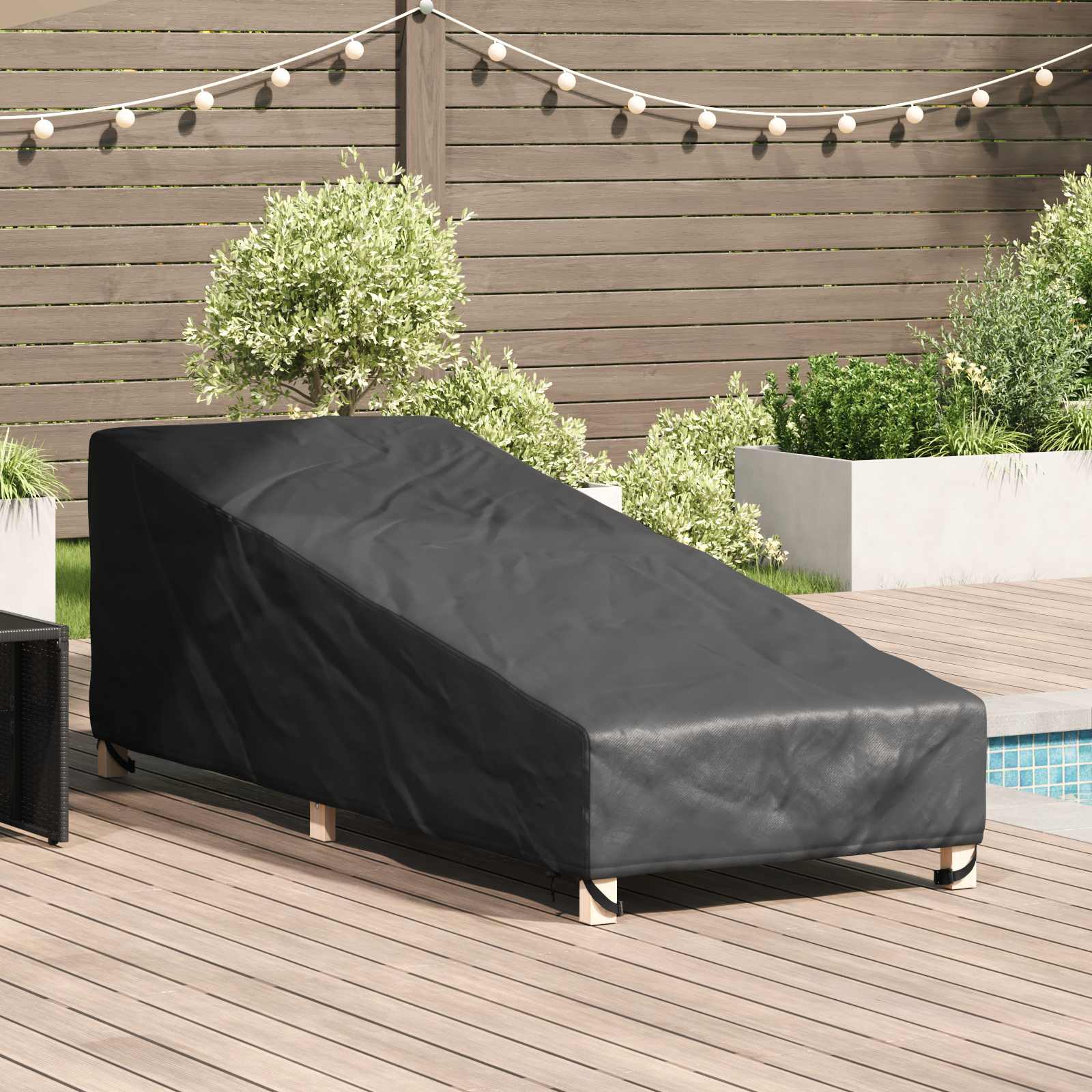 Tuinmeubelhoes Zwart 210 X 80 X 75 Cm