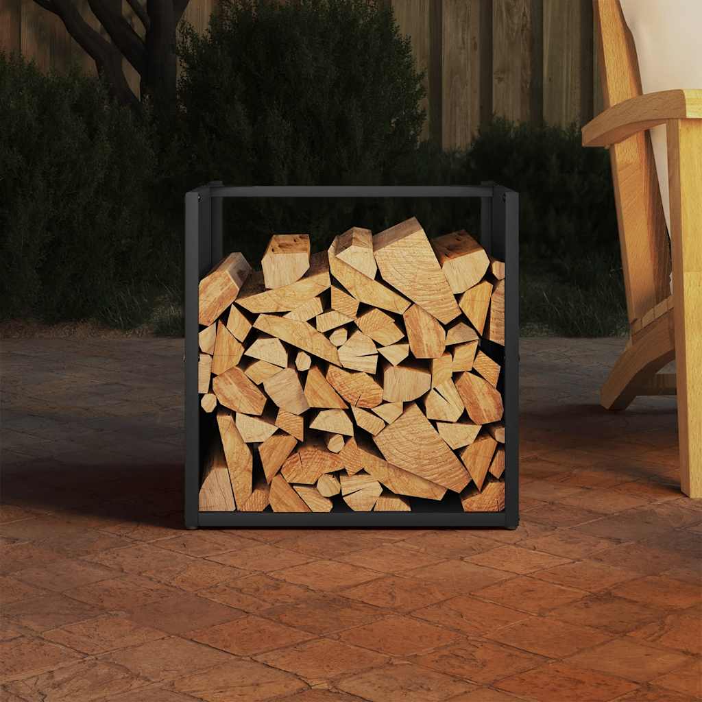 Brandhoutrek 40X40X40 Cm Koudgewalst Staal Zwart