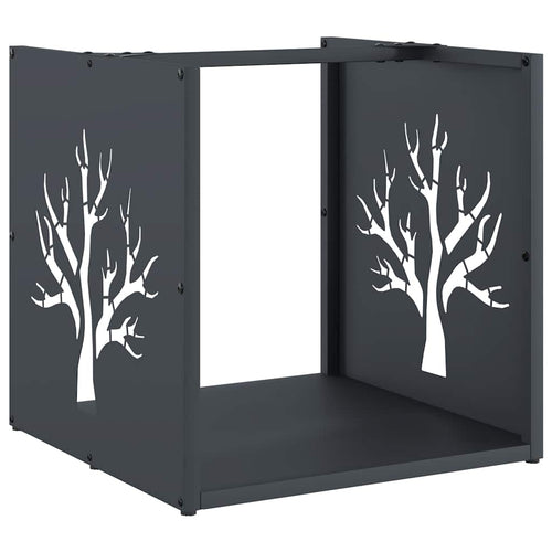 Brandhoutrek 40X40X40 Cm Koudgewalst Staal Antracietkleurig