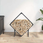 Brandhoutrek 80X25X80 Cm Koudgewalst Staal Antracietkleurig